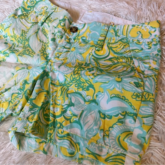 Lilly Pulitzer Callahan Shorts Dandelion Yellow Beach Gypsies | Size 0 NWT - Picture 3 of 13